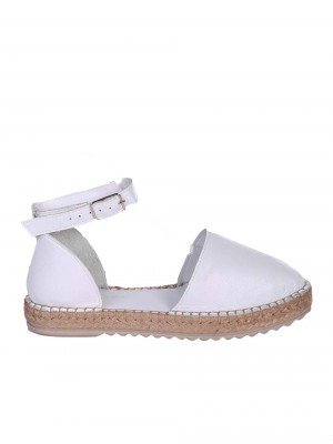 Ежедневни дамски обувки от естествена кожа  в бяло 4АТ -24349 white