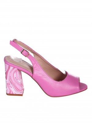 Елегантни дамски сандали на ток в цвят фуксия 4M-24154 fuchsia