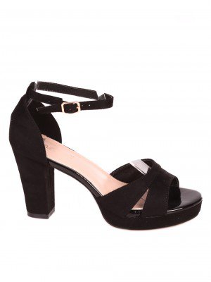 Елегантни дамски сандали на ток в черно 4M-24040 black (23017)