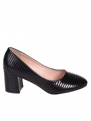 Елегантни дамски обувки на ток в черно 3M-24115 black