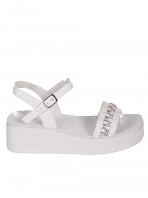 Ежедневни дамски сандали в бяло 4F-24235 white