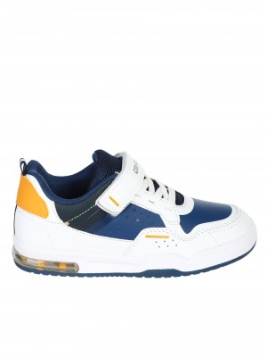 Детски комфортни обувки в бял/нави цвят 18K-24541 white/navy