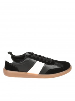 Мъжки обувки от еко кожа в черно 7U-24526 black
