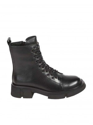 Ежедневни дамски боти от естествена кожа в черно 2I-24558 black