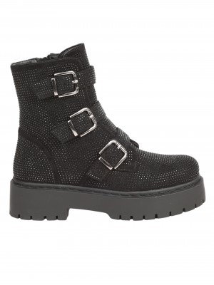 Ежедневни дамски боти в черно 2R-24583 black