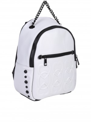 Ежедневна дамска раница в сиво 9V-24699 off white