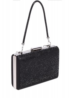 Елегантна дамска чанта, тип клъч, в черно 9AG-25237 black