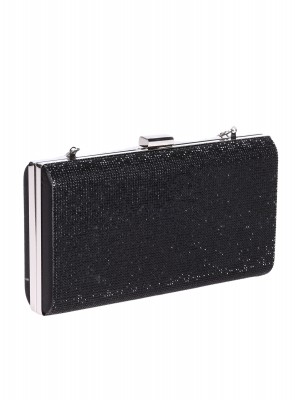 Елегантна дамска чанта, тип клъч, в черно 9AG-25243 black