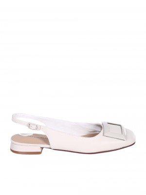 Ежедневни дамски обувки от естествена кожа в бяло 3AF-25063 off white