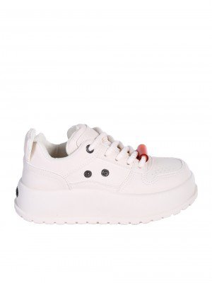 Ежедневни дамски обувки, тип кец, в бежово 3U-25213 off white