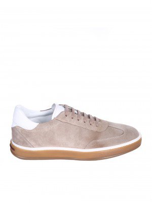 Ежедневни мъжки обувки от естествен велур и кожа в бежово 7AT-25378 beige