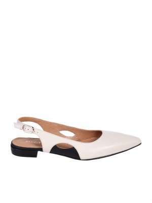 Ежедневни дамски обувки от естествена кожа в бежово 3AT-25314 beige