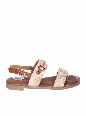 Ежедневни дамски сандали в бежово 4H-25177 beige