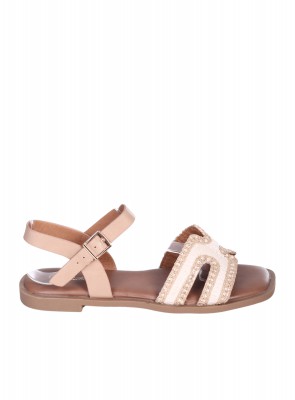 Ежедневни дамски сандали в бежово 4H-25178 off white