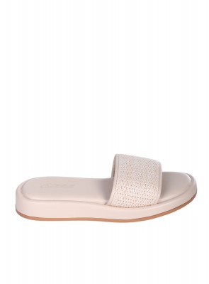 Ежедневни дамски чехли в бежово 5H-25180 off white