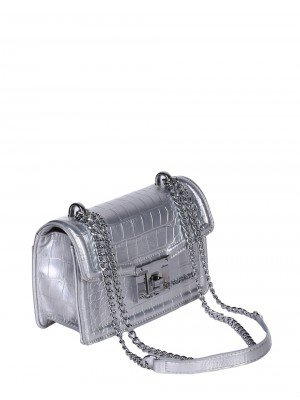 Ежедневна дамска чанта в сребристо 9Q-25295 silver