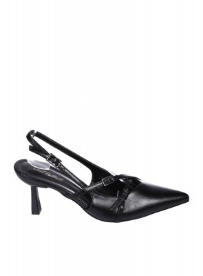 Елегантни дамски обувки, на ток, в черно 3M-25056 black