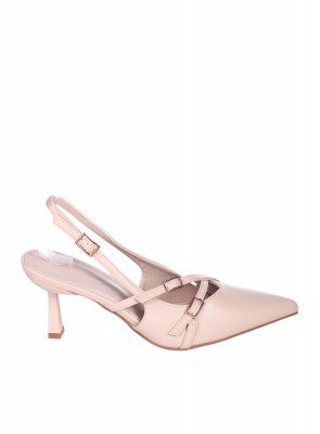 Елегантни дамски обувки, на ток, в бежово 3M-25056 beige