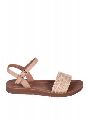 Ежедневни дамски сандали в бежово 4F-25221 beige
