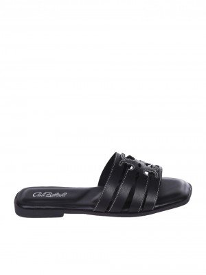 Ежедневни дамски чехли в черно 5C-25200 black
