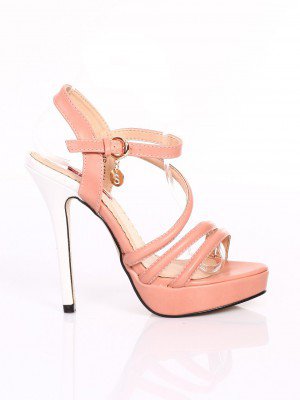 Елегантни дамски сандали на ток в розово 4R-14211 pink