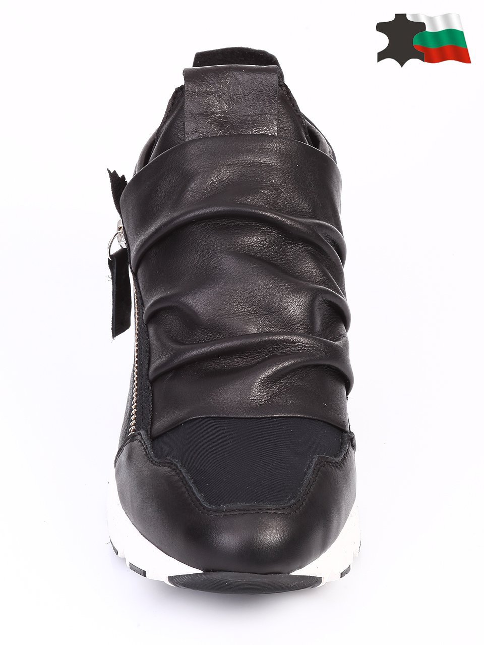 Ежедневни дамски обувки от естествена кожа 3AB-16309 black