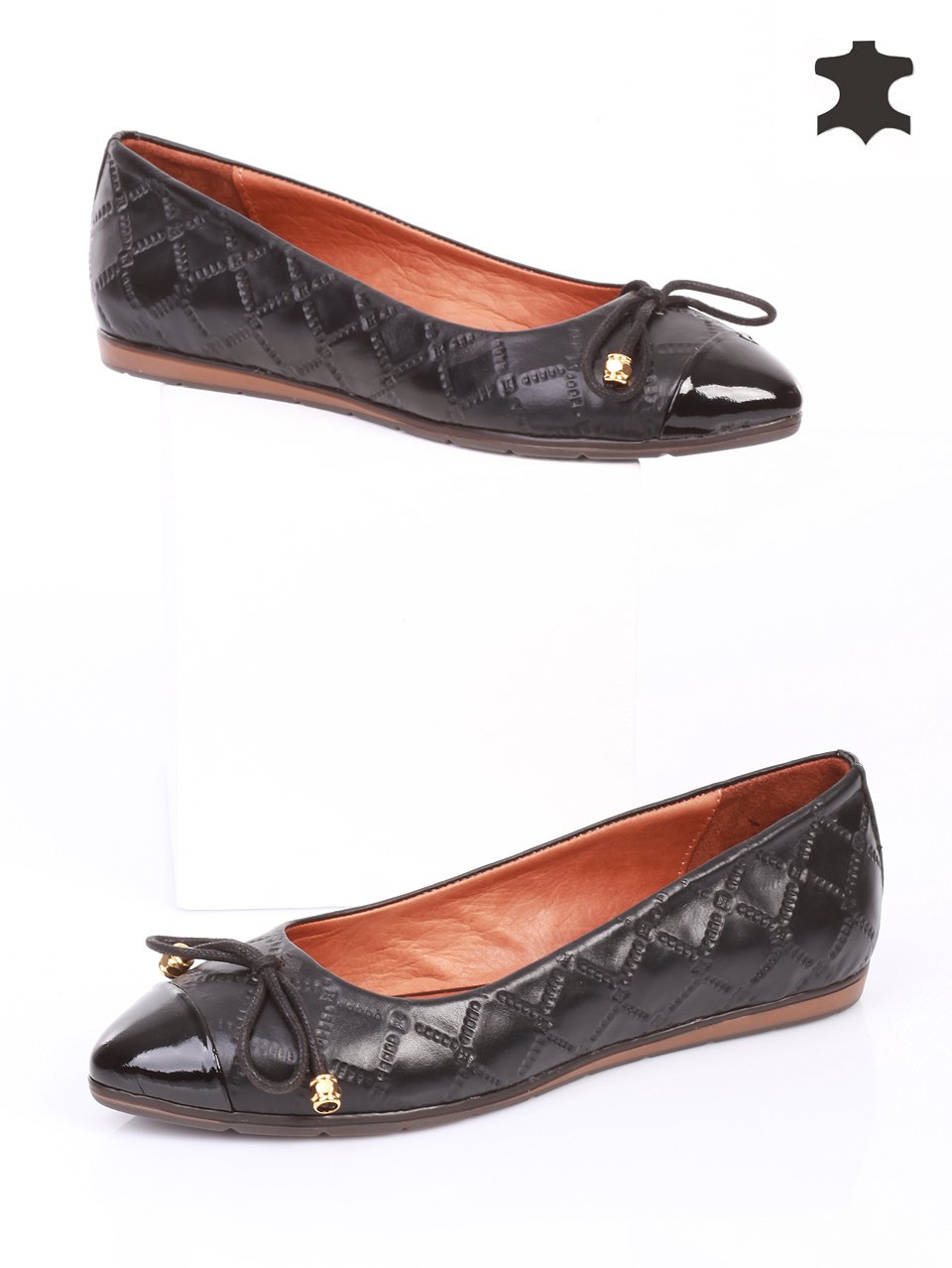 Ежедневни дамски обувки от естествена кожа 3AT-14915 black