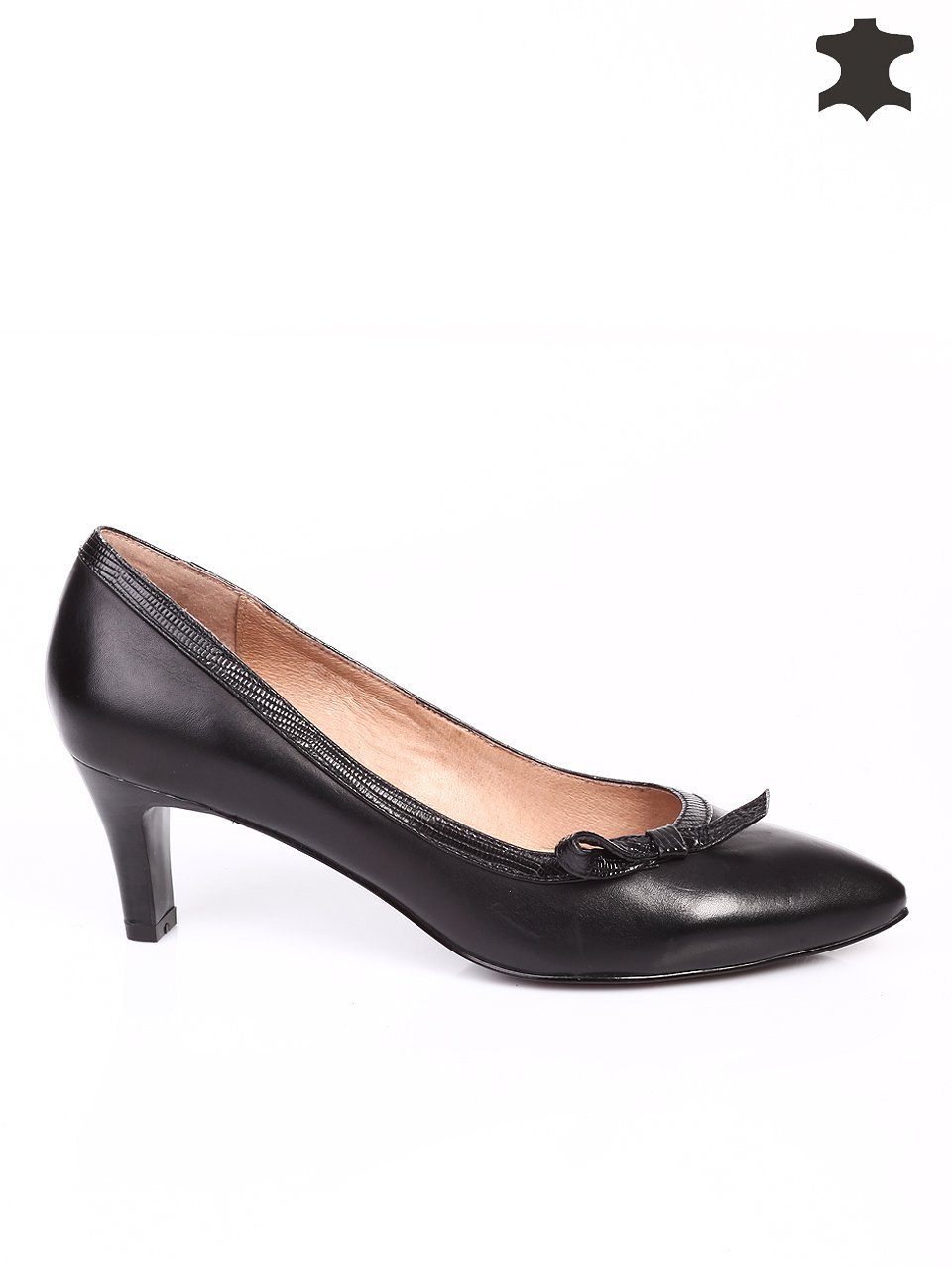 Ежедневни дамски обувки от естествена кожа 3I-15626 black