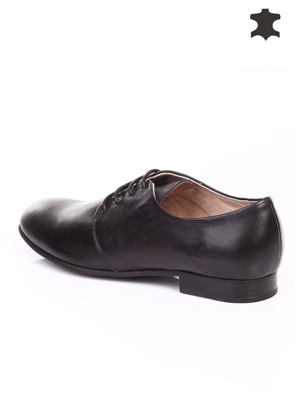 Ежедневни дамски обувки от естествена кожа 3I-15628 black