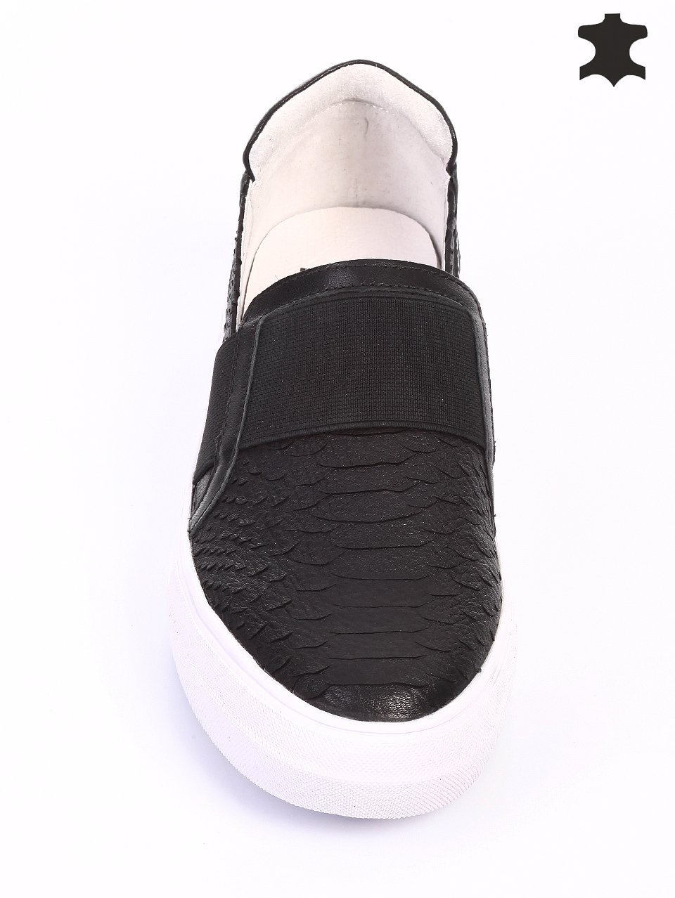Ежедневни дамски обувки от естествена кожа 3I-16238 black