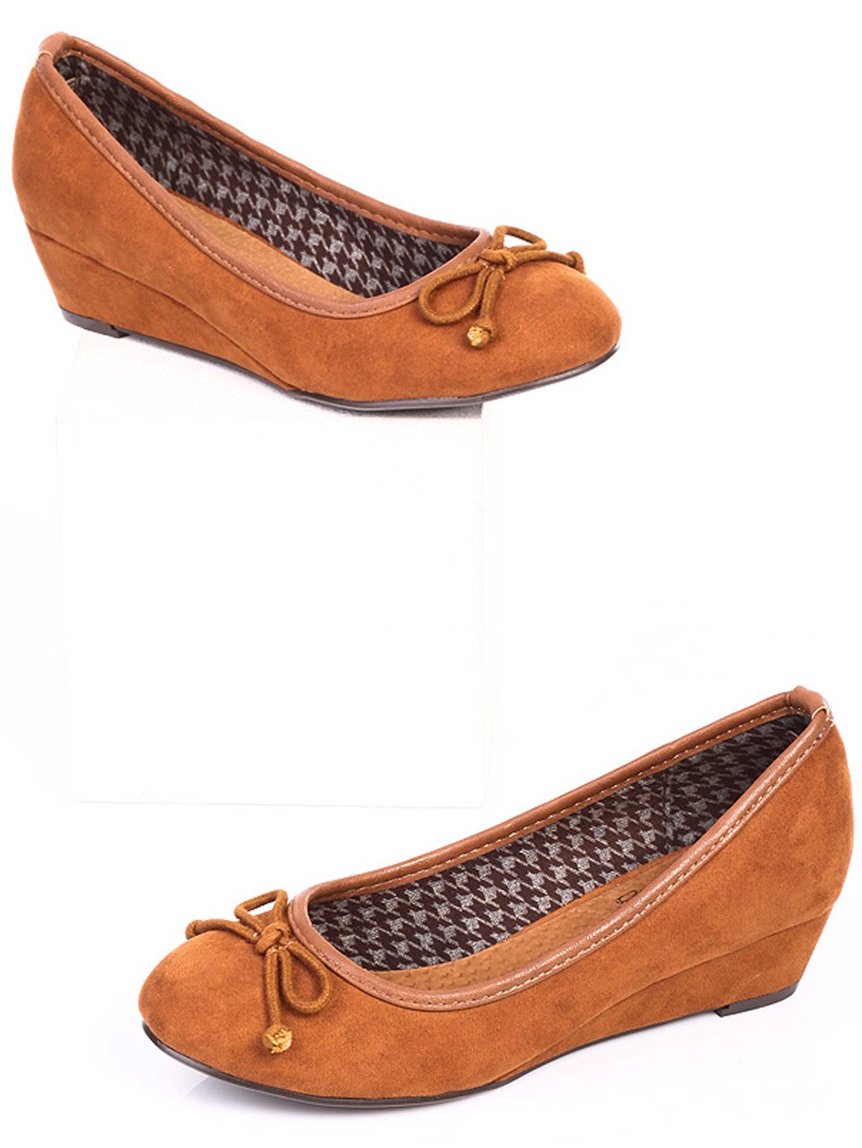 Ежедневни дамски обувки в цвят камел 3L-13673 camel