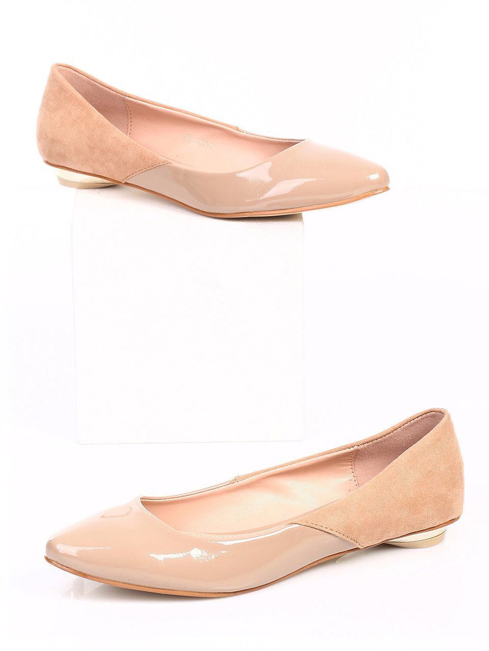 Ежедневни дамски обувки в бежово 3S-15301 beige