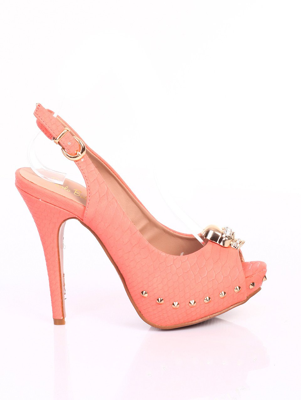 Елегантни дамски сандали на ток в розово 4L-14144 pink