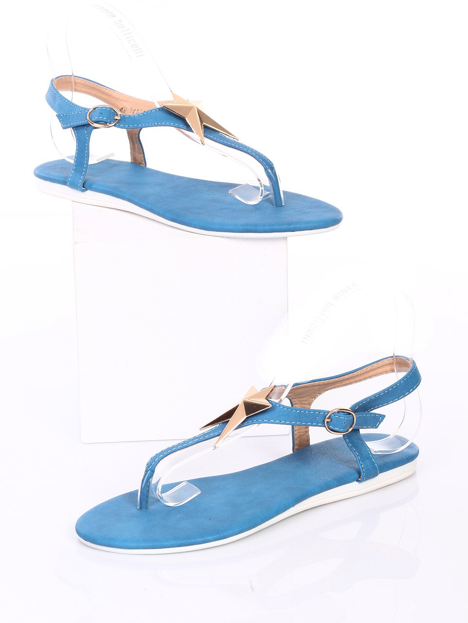 Ежедневни дамски сандали в синьо 4M-14101 blue