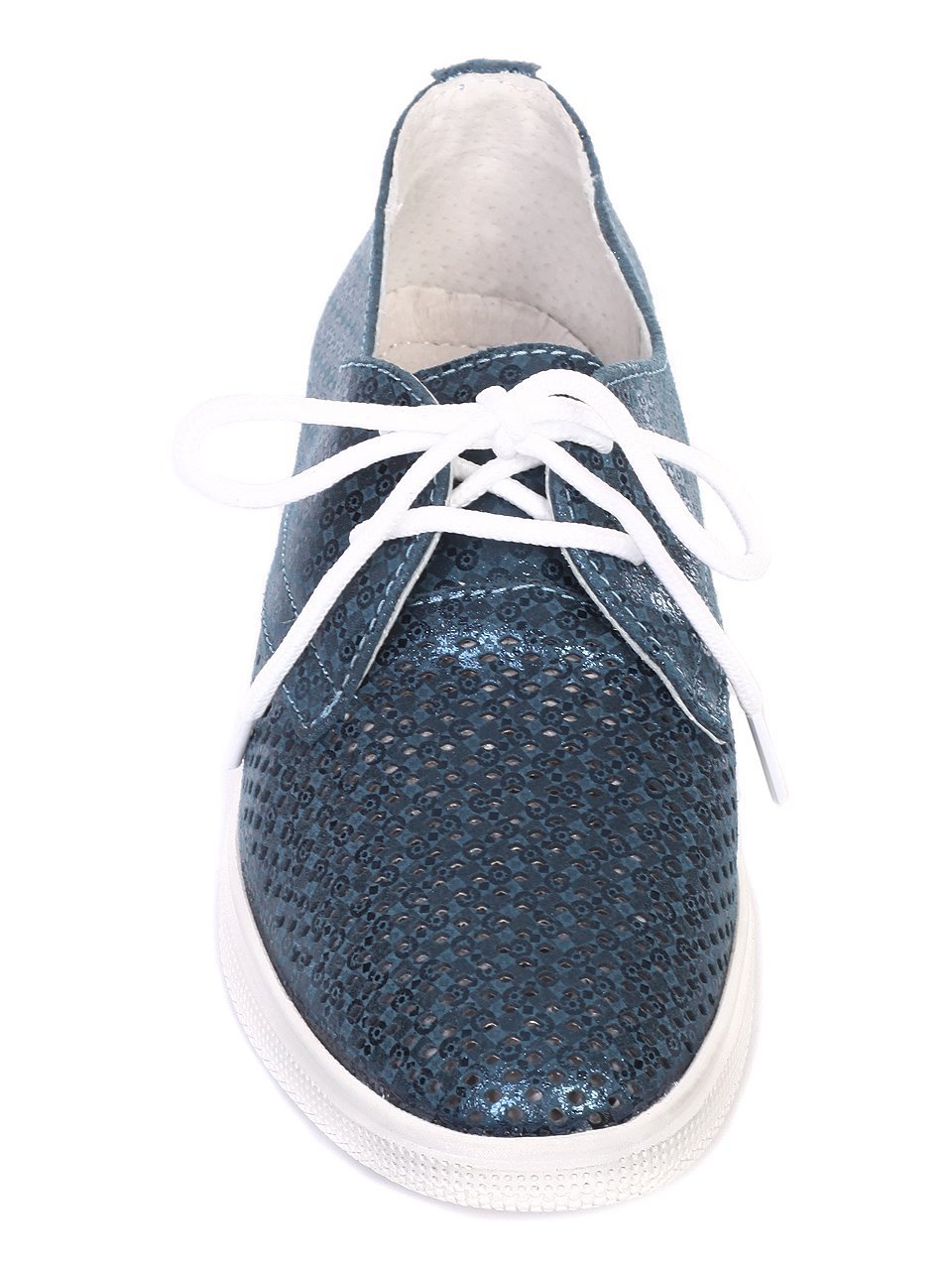 Ежедневни дамски обувки от естествен велур 3AF-18043 blue