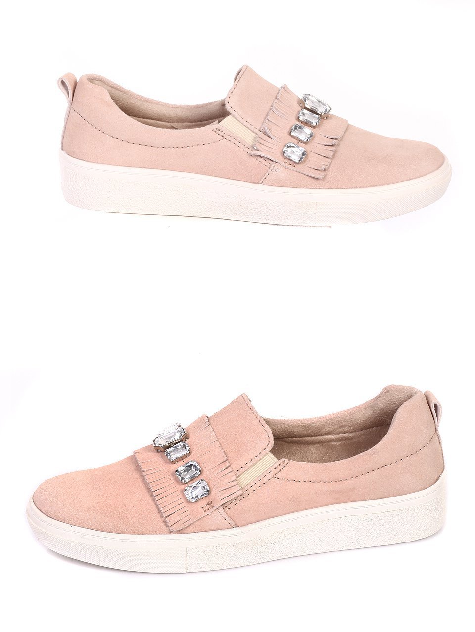 Ежедневни дамски обувки от естествен велур 3I-18248 pink