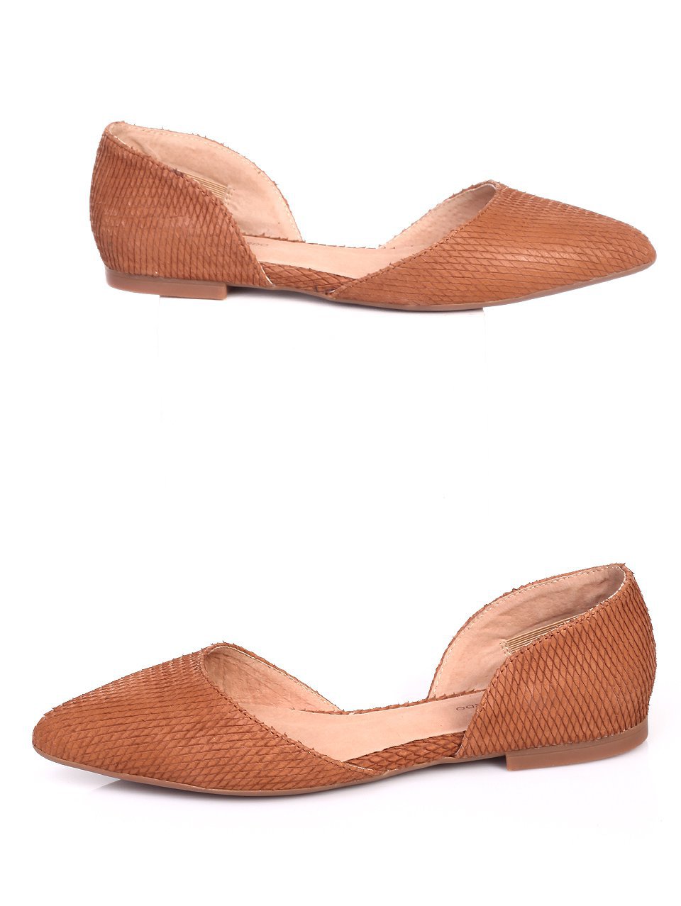 Ежедневни дамски обувки от естествена кожа 3I-17278 beige