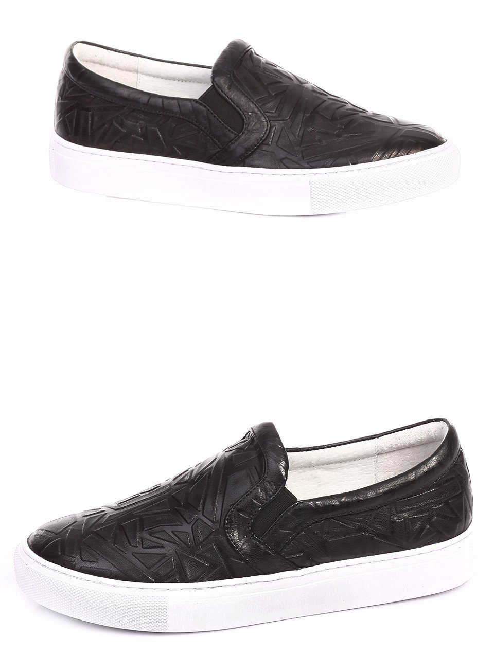 Ежедневни дамски обувки от естествена кожа 3I-17272 black