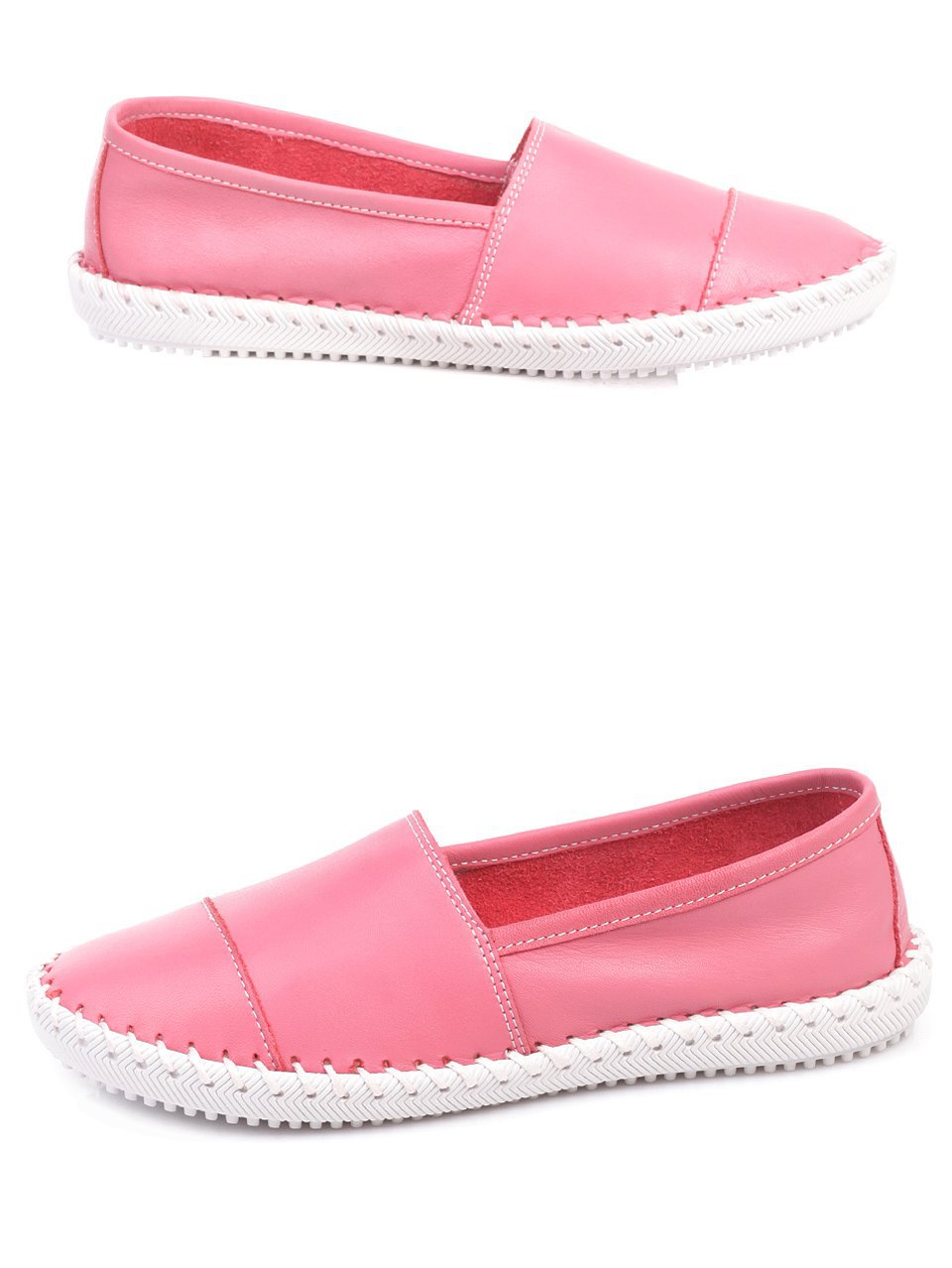 Ежедневни дамски обувки от естествена кожа 3AB-17651 dk.pink