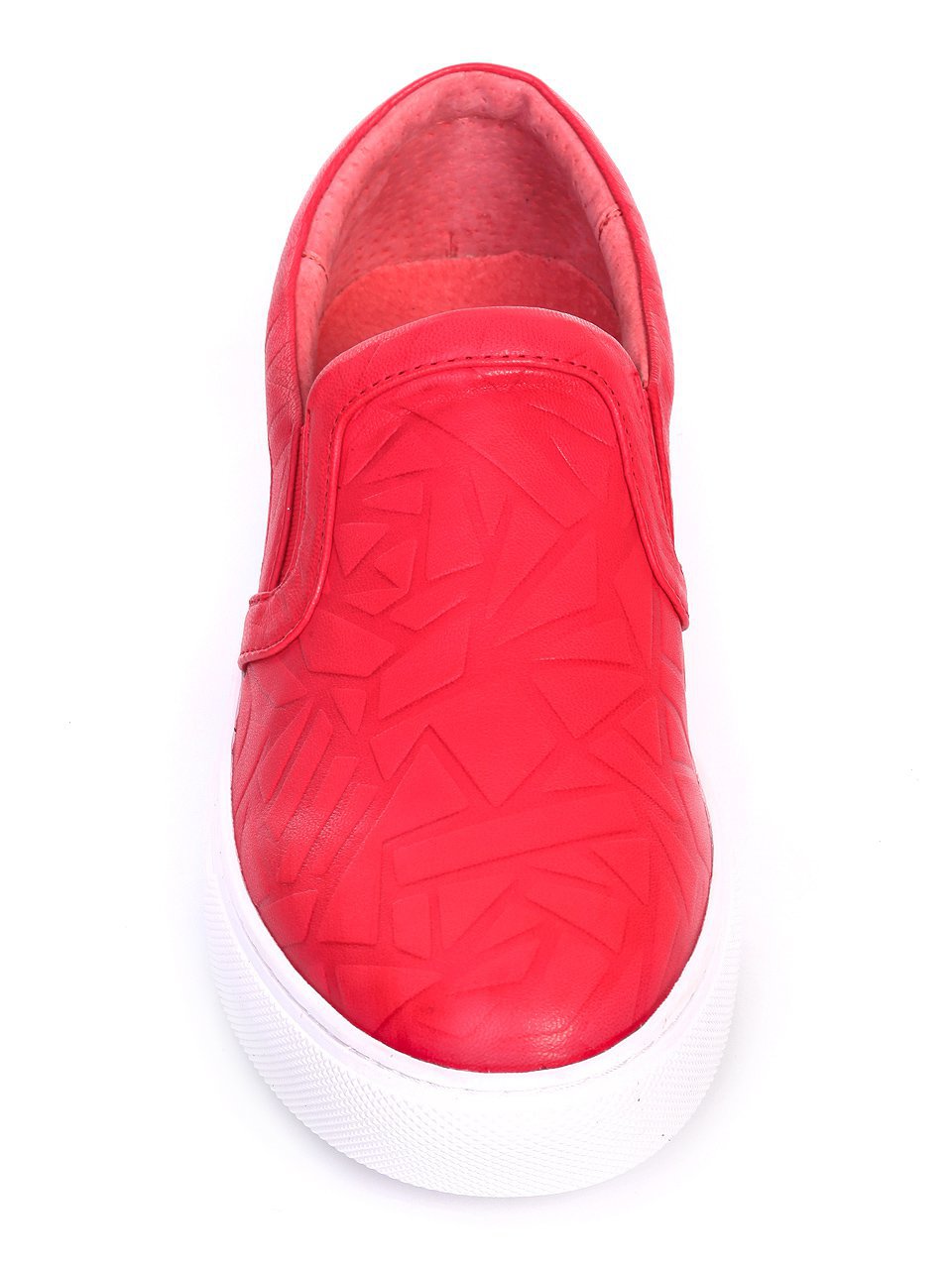 Ежедневни дамски обувки от естествена кожа 3I-17272 red