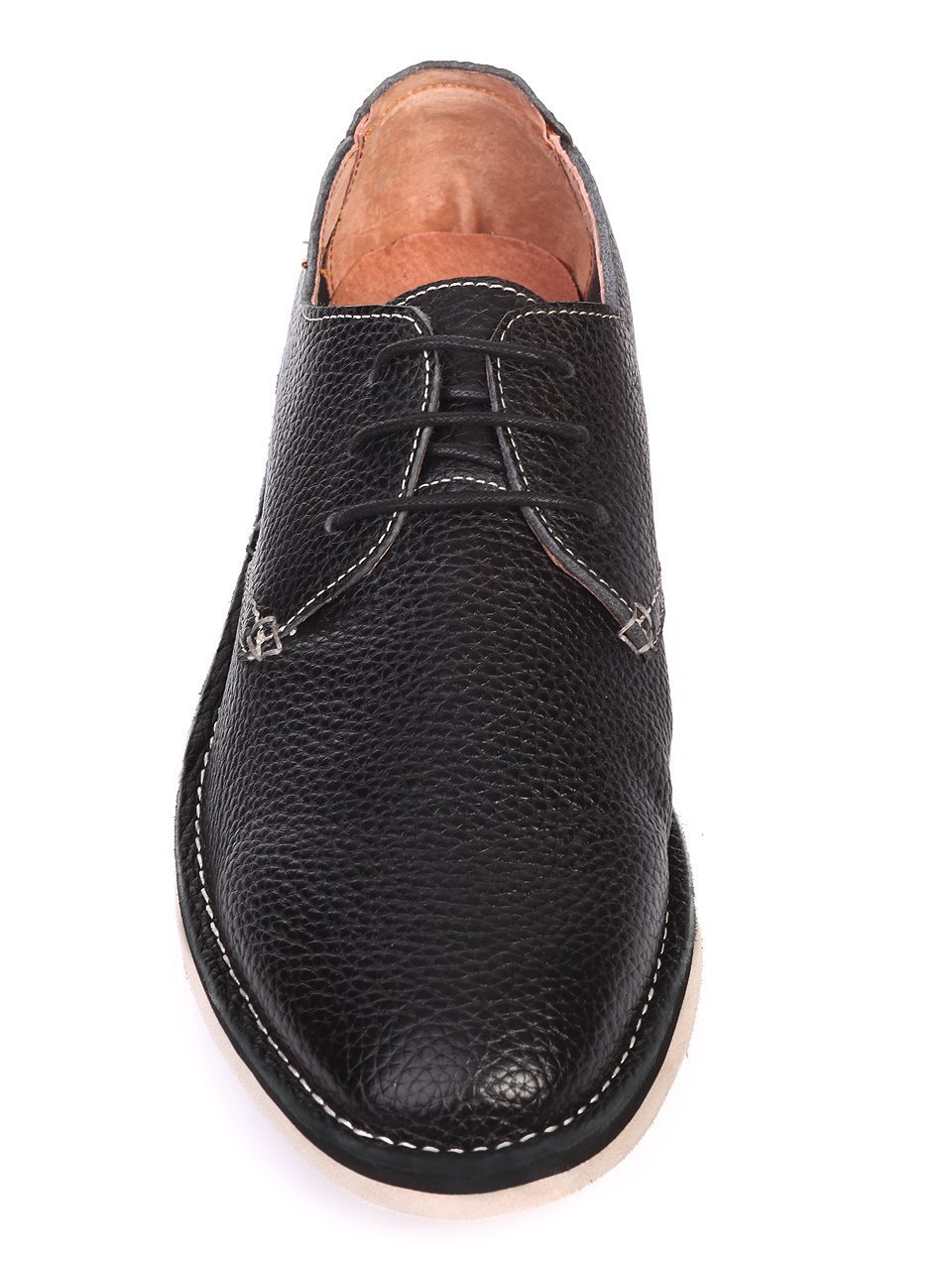 Спортно-елегантни мъжки обувки от естествена кожа 7N-17417 black