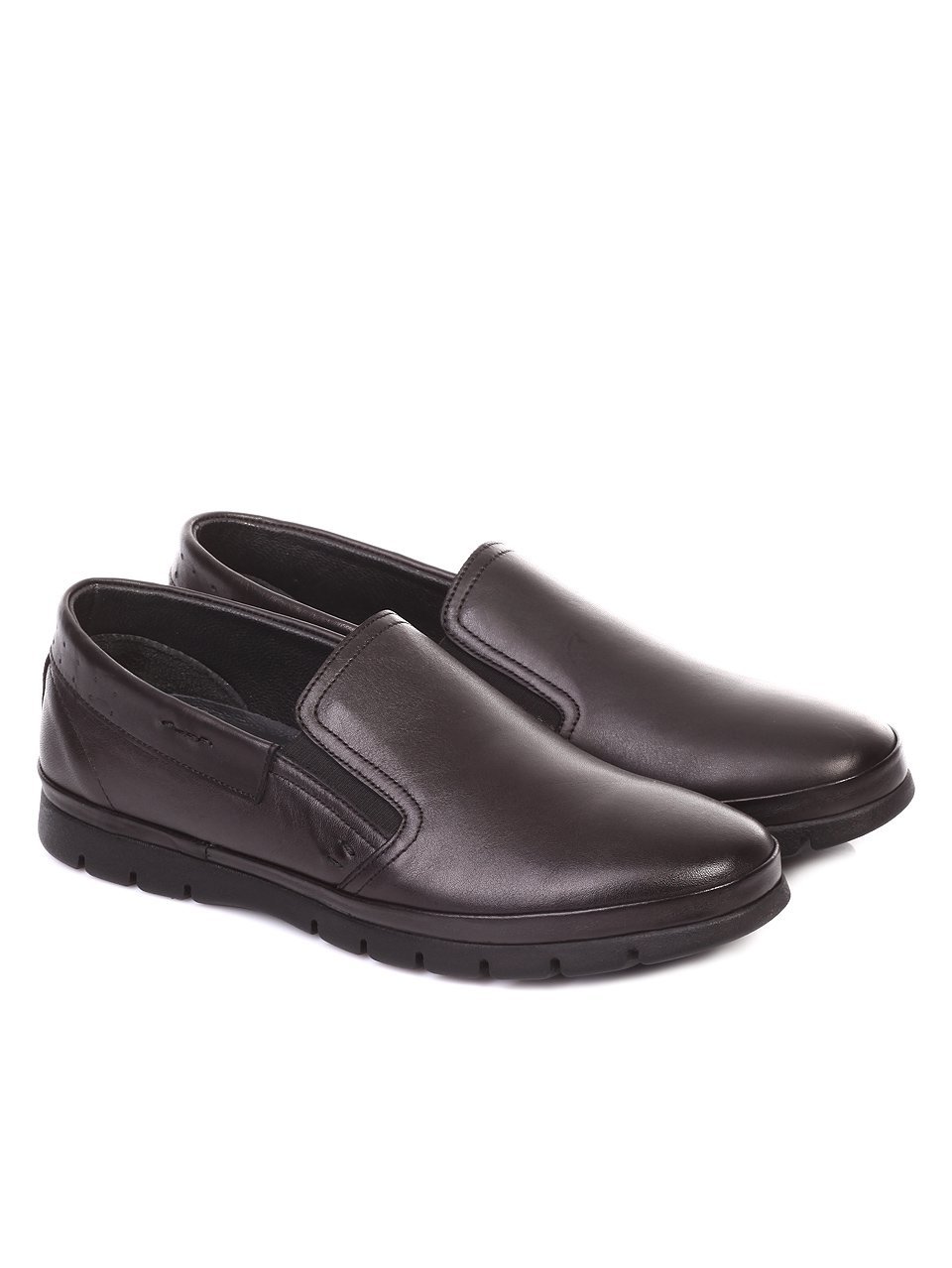 Ежедневни мъжки обувки от естествена кожа в черно 8Y8117-2353 black 