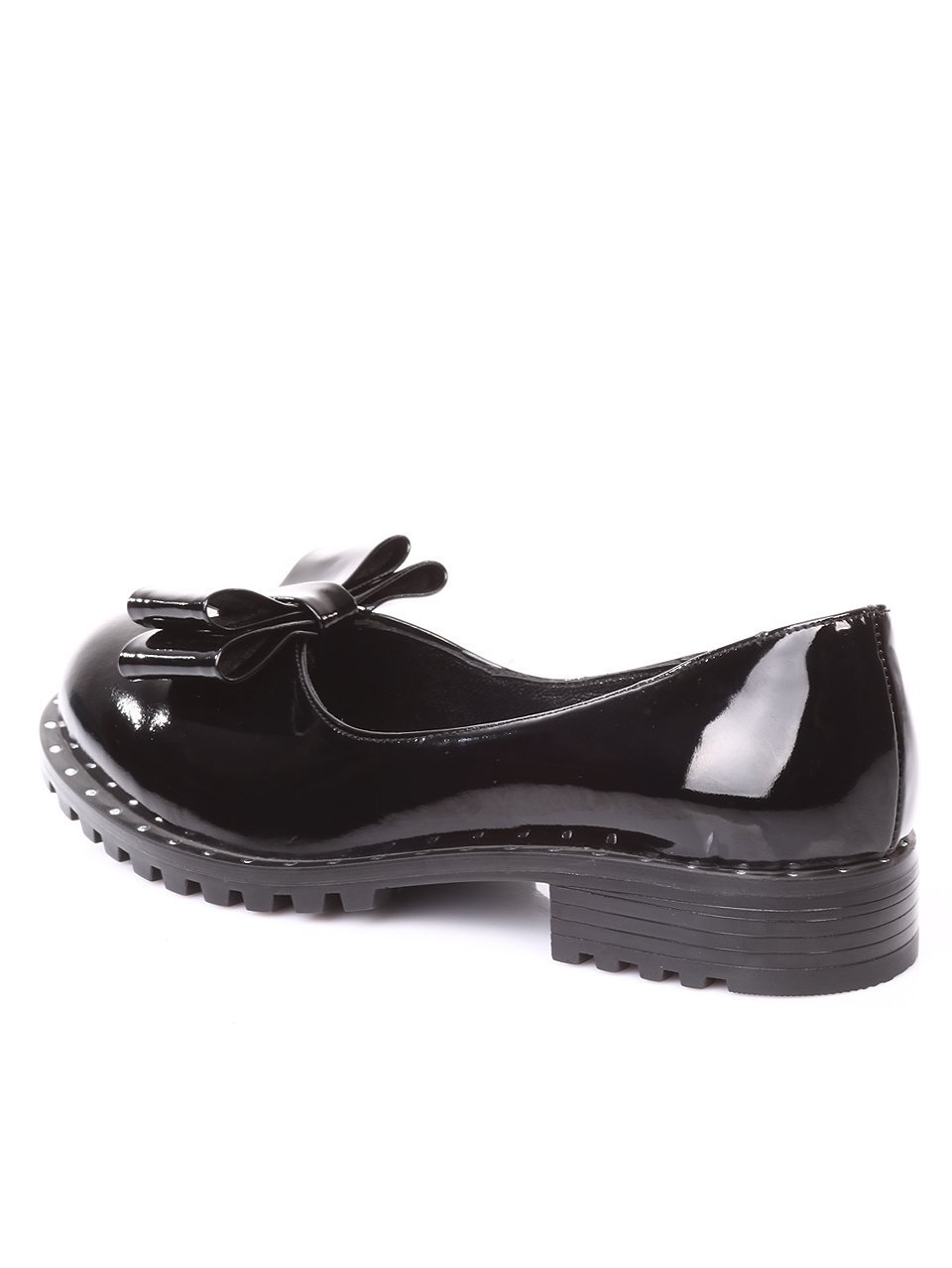 Ежедневни дамски обувки от естествен лак 3AT-171161 black