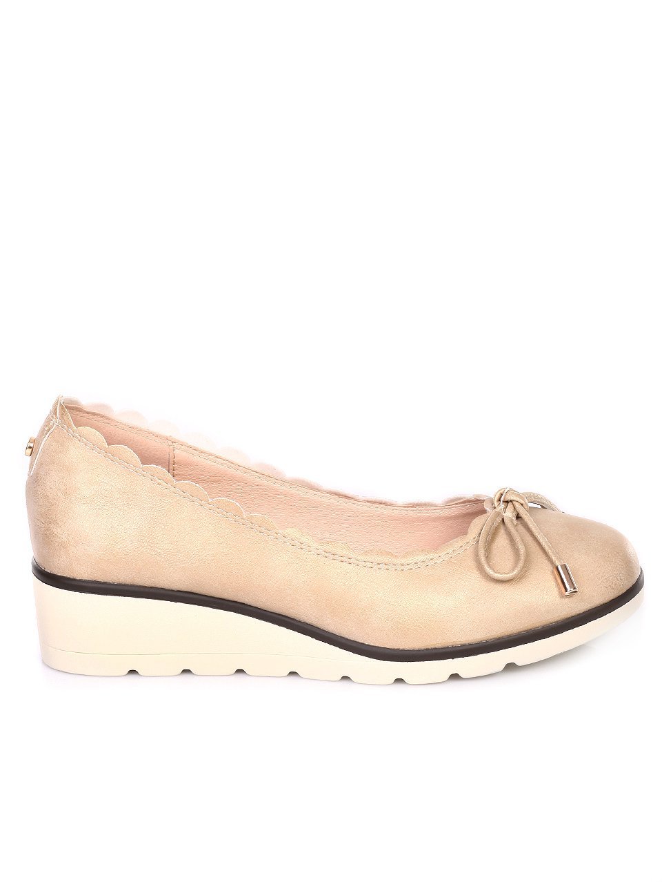 Ежедневни дамски обувки в бежово 3C-18212 beige