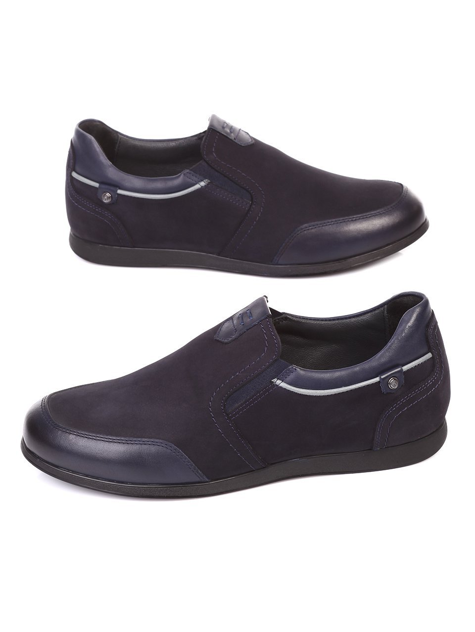Ежедневни мъжки обувки от естествена кожа в синьо 8Y2630-020 blue