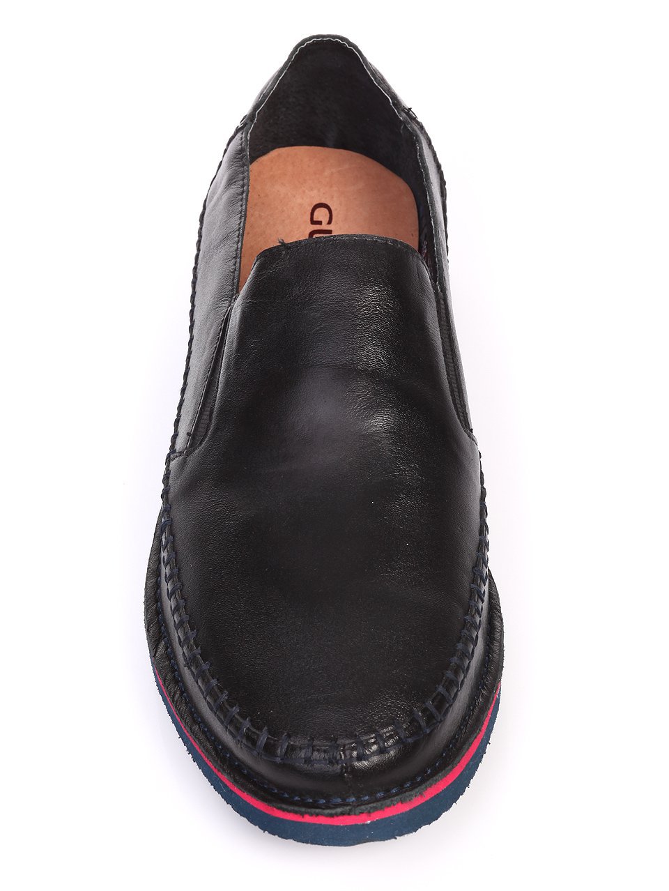 Ежедневни мъжки обувки от естествена кожа в черно 7N-17415 black