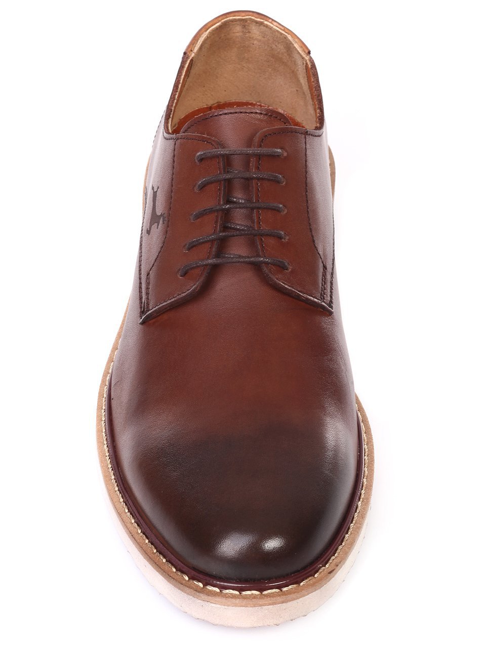 Официални мъжки обувки от естествена кожа 7AT-18562 coffee 