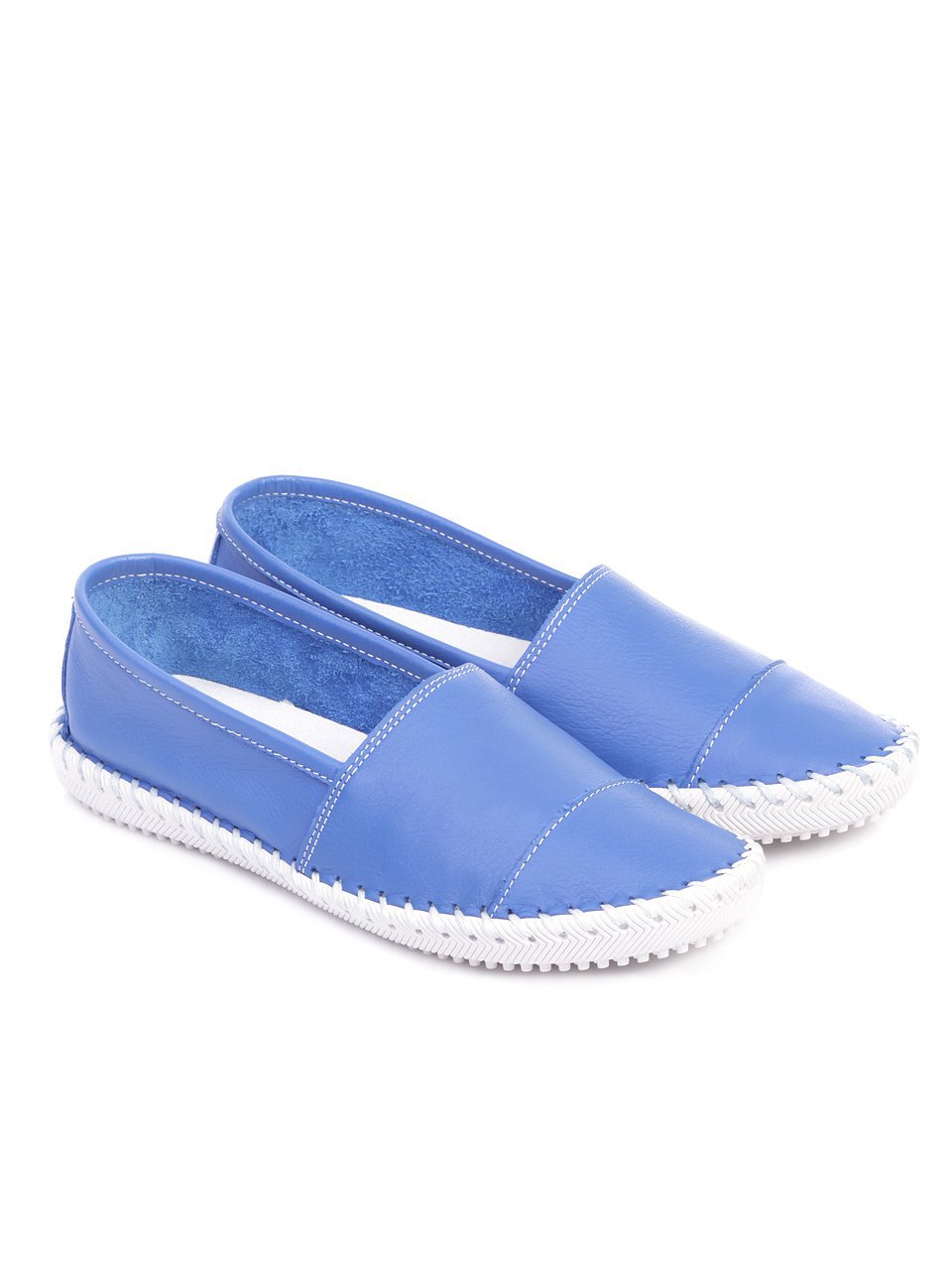 Ежедневни дамски обувки от естествена кожа 3AB-17651 blue
