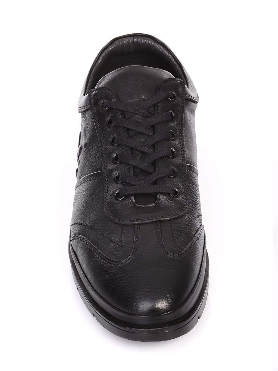 Мъжки обувки от естествена кож в черно 7AT-16879 black