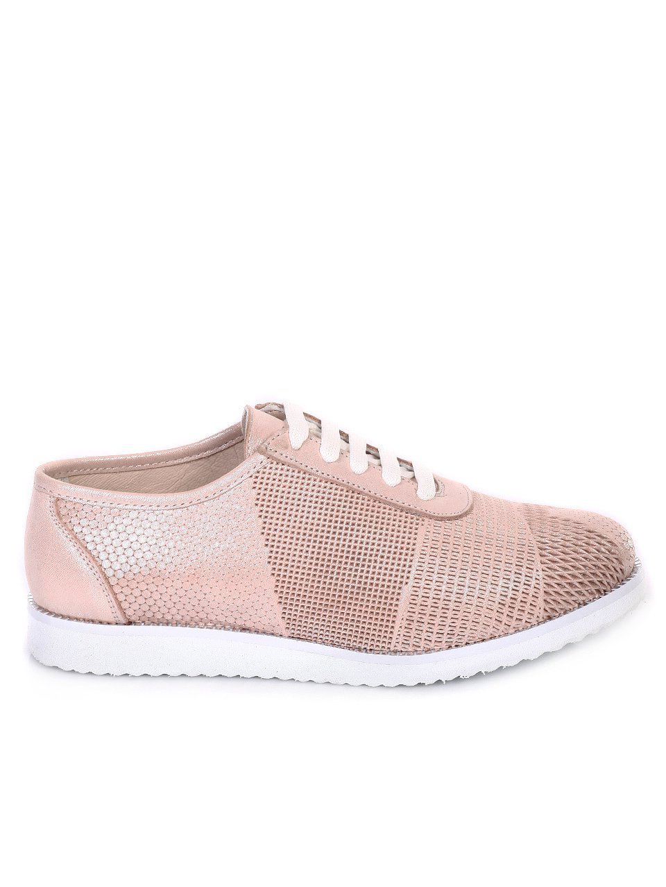 Ежедневни дамски обувки от естествена кожа 3AT-18533 pink